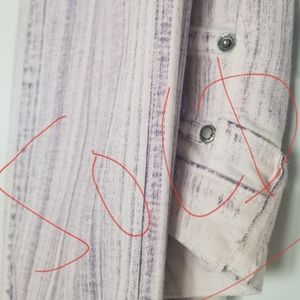 Alice & Olivia Straight Leg Pants White Purple Sz4